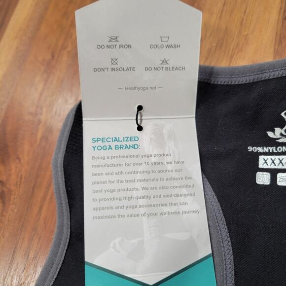 NWT Healthyoga Racerback Compression Sports Bra Highimpact Size XXXL - Picture 10 of 12